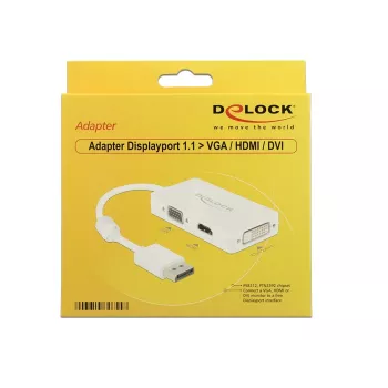 Cavo DeLOCK 0,16 m DisplayPort VGA HDMI DVI-D