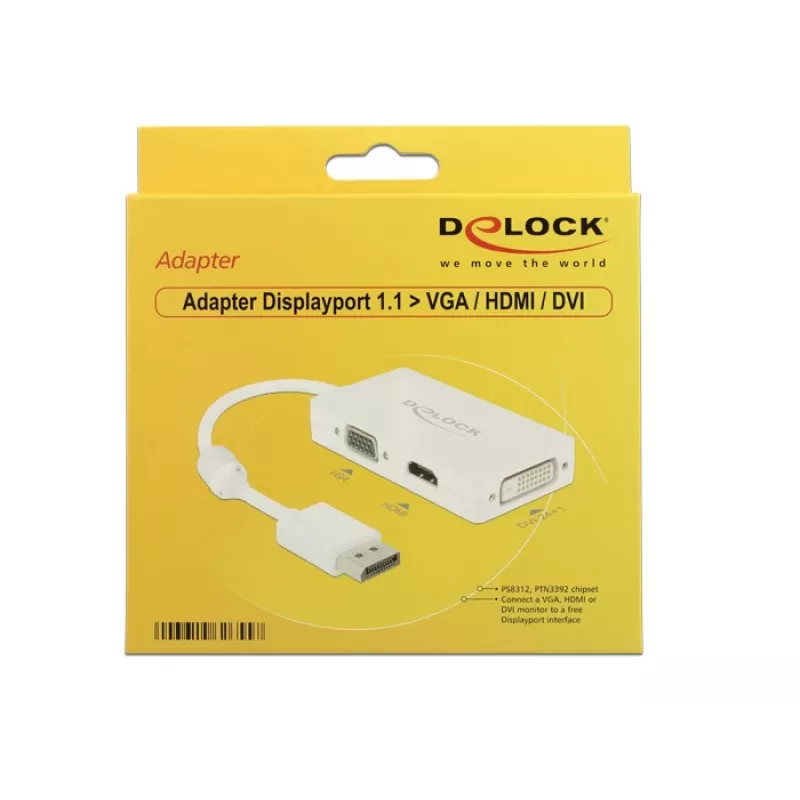 Cavo DeLOCK 0,16 m DisplayPort VGA HDMI DVI-D