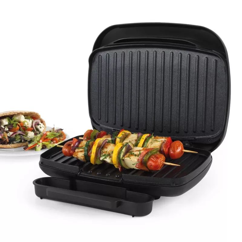 Grill elettrico Petra PT4366MBLKVDE nero con rivestimento antiaderente e temperatura regolabile