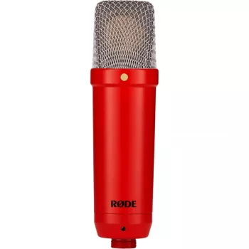 Microfono a condensatore da studio RØDE NT1 Signature Red — cardioide, 20–20000 Hz, sensibilità -32 dB, XLR (3 poli), 313 g