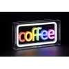 Insegna luminosa LED neon ActiveJet AJE-NEON COFFEE, multicolore, USB 5V, montaggio a parete, telaio in plastica AS