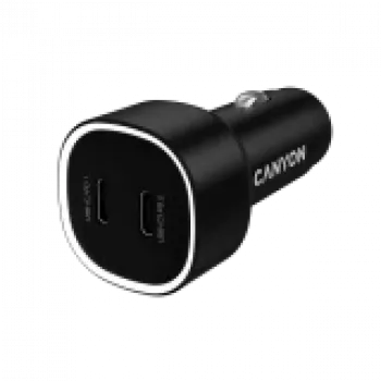 Caricabatterie da auto CANYON OnDrive 60 PD 60W 2xUSB-C — potenza 60W, 2 porte USB-C, nero