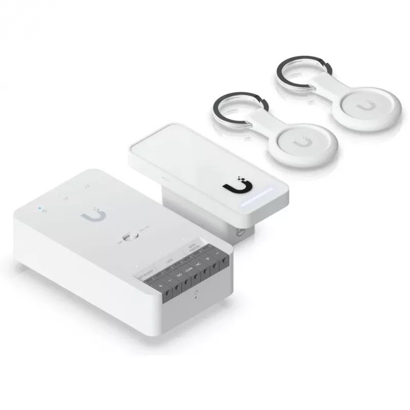 Sistema di controllo accessi di sicurezza Ubiquiti G3 Starter-Kit grigio bianco