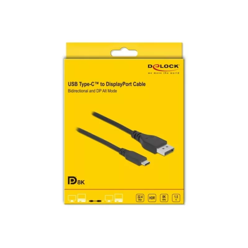 Cavo USB Type-C a DisplayPort DeLOCK 86040 8K 60 Hz 1,5 m