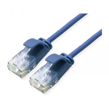 ROLINE GREEN cavo patch UTP Cat.6A (classe EA), LSOH, sottile, blu, 0,15 m