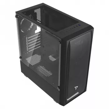 Case PC SAVIO Noctis Flow — Cube Mini-ITX/Micro-ATX/ATX, 3x120mm anteriori, 1x120mm posteriori, 2x3,5 pollici + 3x2,5 pollici vani, vetro temperato