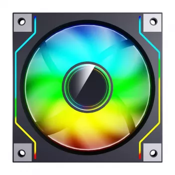 Ventola per case PC 120 mm Darkflash DM20 nero, connettore 3 pin, flusso d'aria standard
