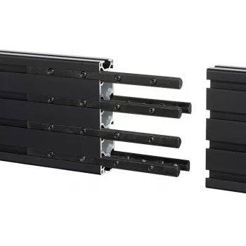Barra di montaggio B-Tech BT8390 set di estensione nero 12 mm larghezza 8 mm profondità 180 mm lunghezza