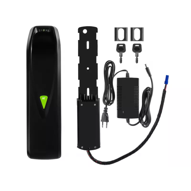 Batteria Green Cell EBIKEGCF03 48V 14500mAh agli ioni di litio nera