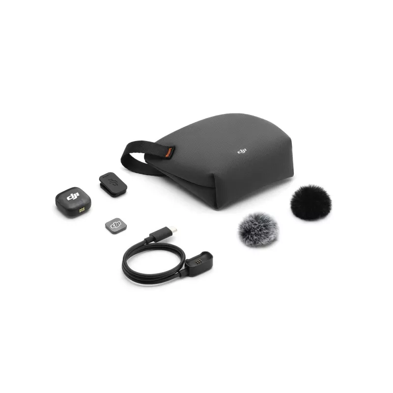 Trasmettitore bodypack wireless DJI MIC 3 – trasmettitore microfonico portatile compatto, nero/grigio
