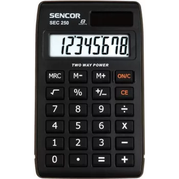 Calcolatrice SENCOR SEC 250, LCD a 8 cifre, Dual-Power