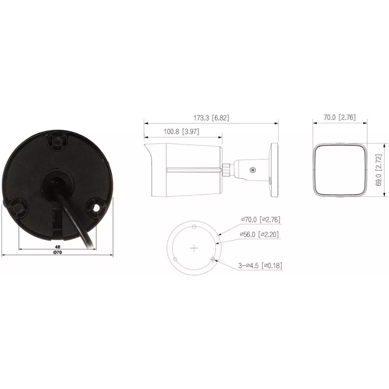 Telecamera IP IPC-HFW1639TC-a-IL-0280B-S6- ierna Smart Dual Light 6 Mpx Dahua