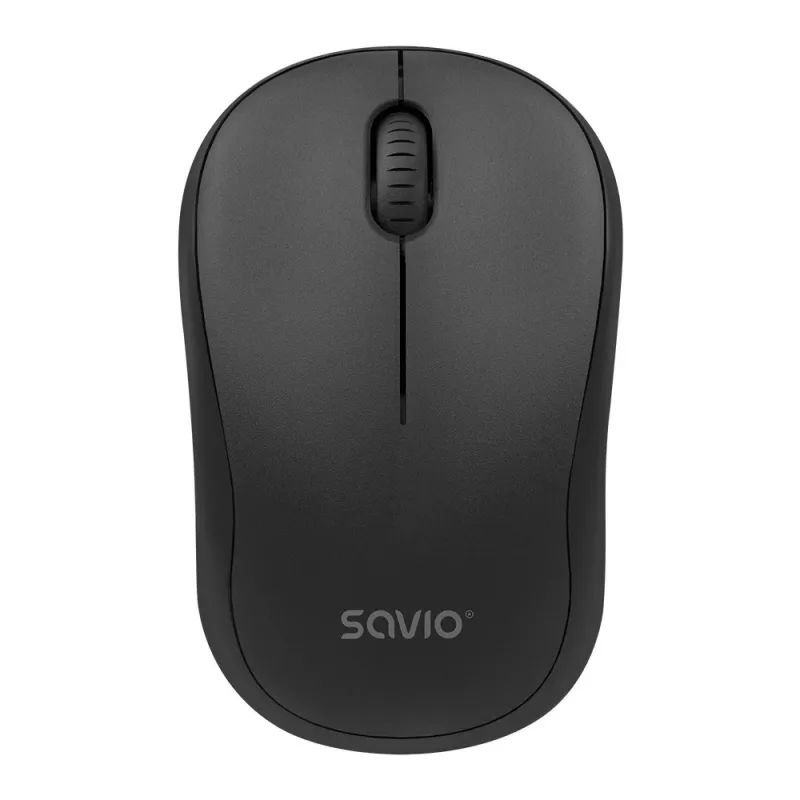 Savio MB-03 mouse ottico wireless, ricevitore USB 2,4 GHz, 1000 DPI, 3 pulsanti, batteria AA, 99x60x39 mm, 51 g, nero