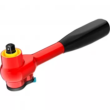 Cricchetto reversibile a denti fini 8816HPKV, isolato rosso, angolo di lavoro 4°, bloccaggio a sfera