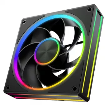 Ventola per case MODECOM VOLCANO LOOP 120 ARGB Reverse Fan nero 120 mm PWM 400–1400 RPM header ARGB