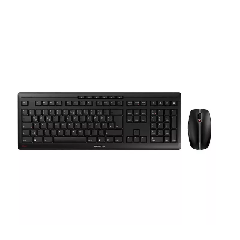 CHERRY Stream Desktop Recharge tastiera mouse inclusi universale RF wireless QWERTZ tedesca nero
