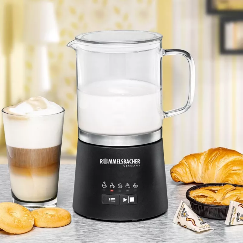 Rommelsbacher monta latte 500ml acciaio inox nero MS 625 (MS 625)