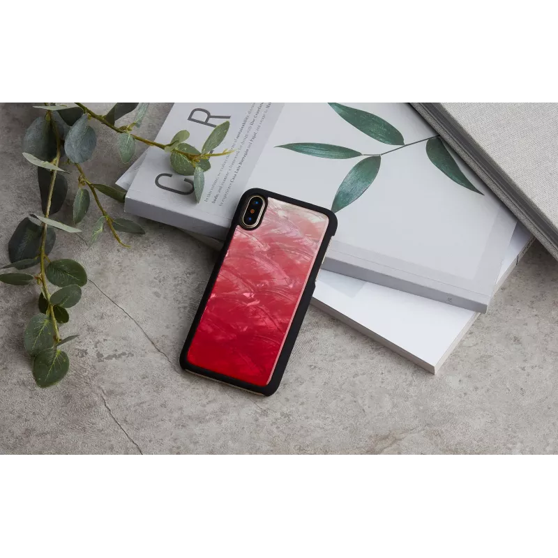 Custodia smartphone iKins per iPhone XS / XS S – pink lake e nero, custodia protettiva