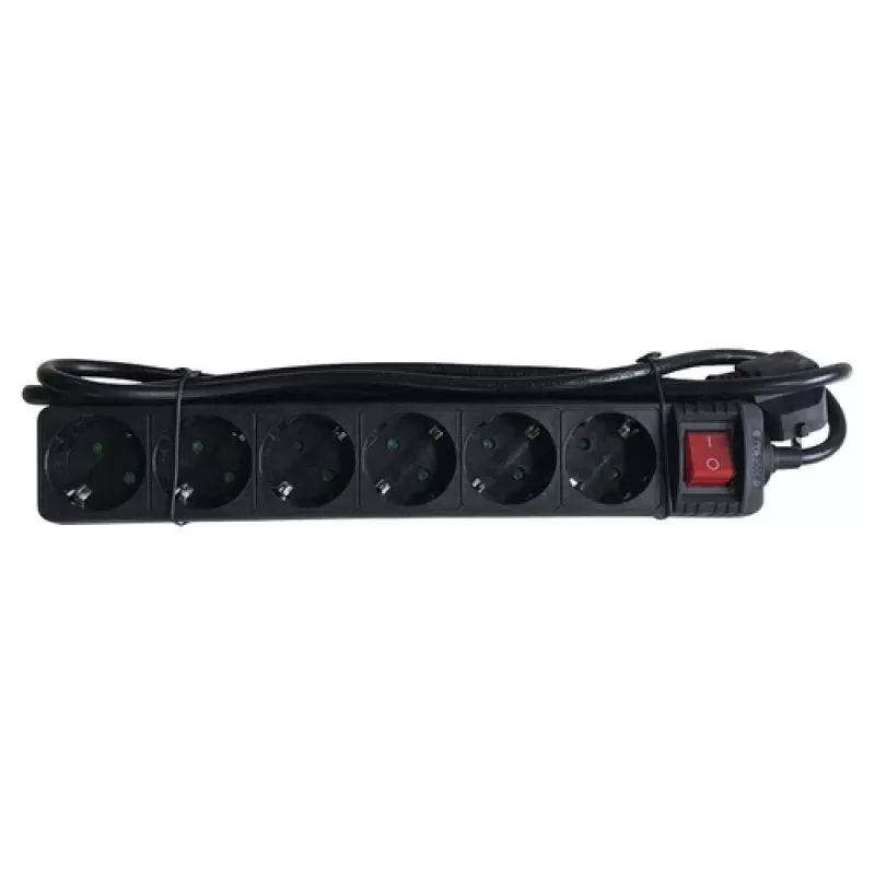 Prolunga di alimentazione M-Cab POW0028 1,5 m 6 prese AC 16 A 3680 V