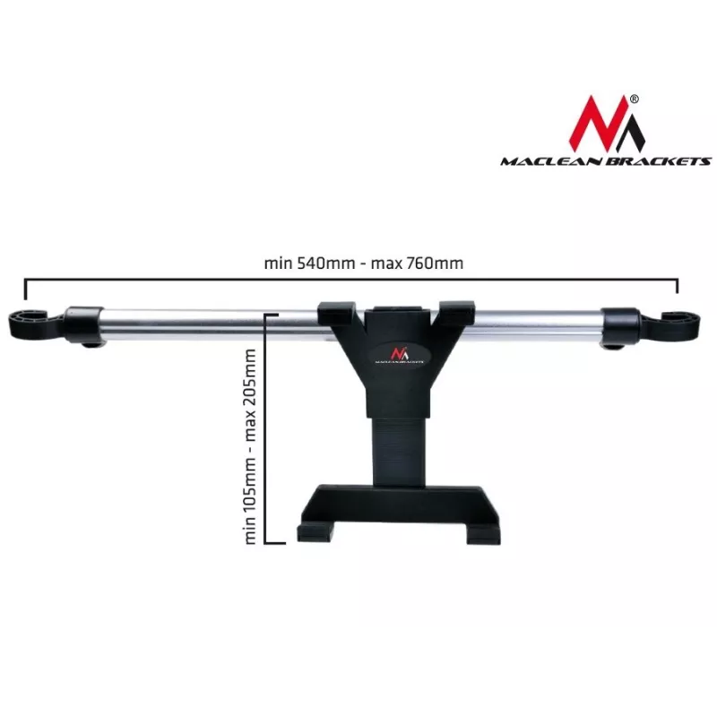 Maclean Brackets MC-657 supporto universale per tablet da poggiatesta auto, 7 - 10.1, rotazione regolabile 360°