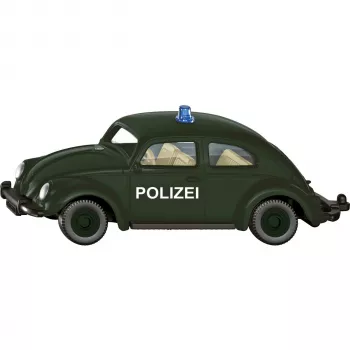 Auto della polizia VW Maggiolino die-cast di Usorteret Siku modello SIE-30475011, scala non indicata, veicolo giocattolo da collezione