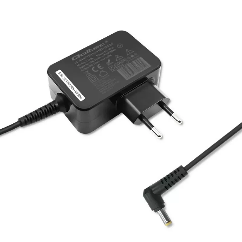 Alimentatore QOLTEC 45W 19V 2,37A con connettore 5,5x1,7 mm
