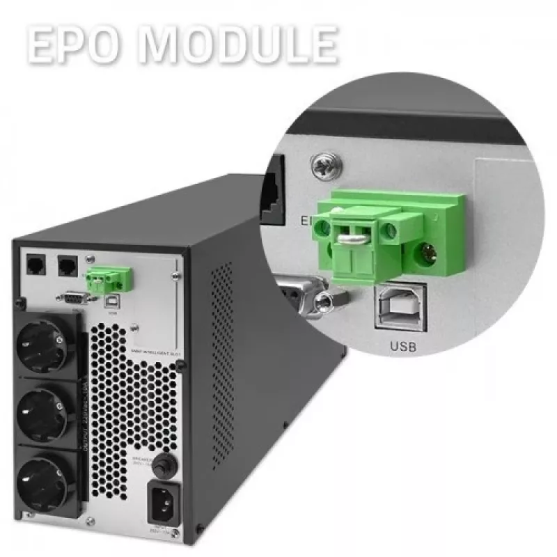 Qoltec 52281 UPS (gruppo di continuità) doppia conversione (Online) 2 kVA 2000 W 3 uscite AC