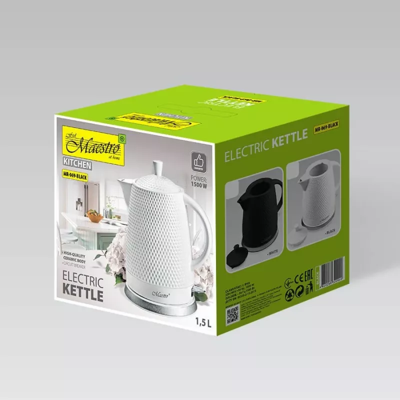 Bollitore Maestro MR-069 1,5 L 1500 W nero