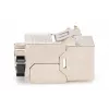 Modulo keystone Digitus CAT 8.1 RJ-45 schermato piatto bianco