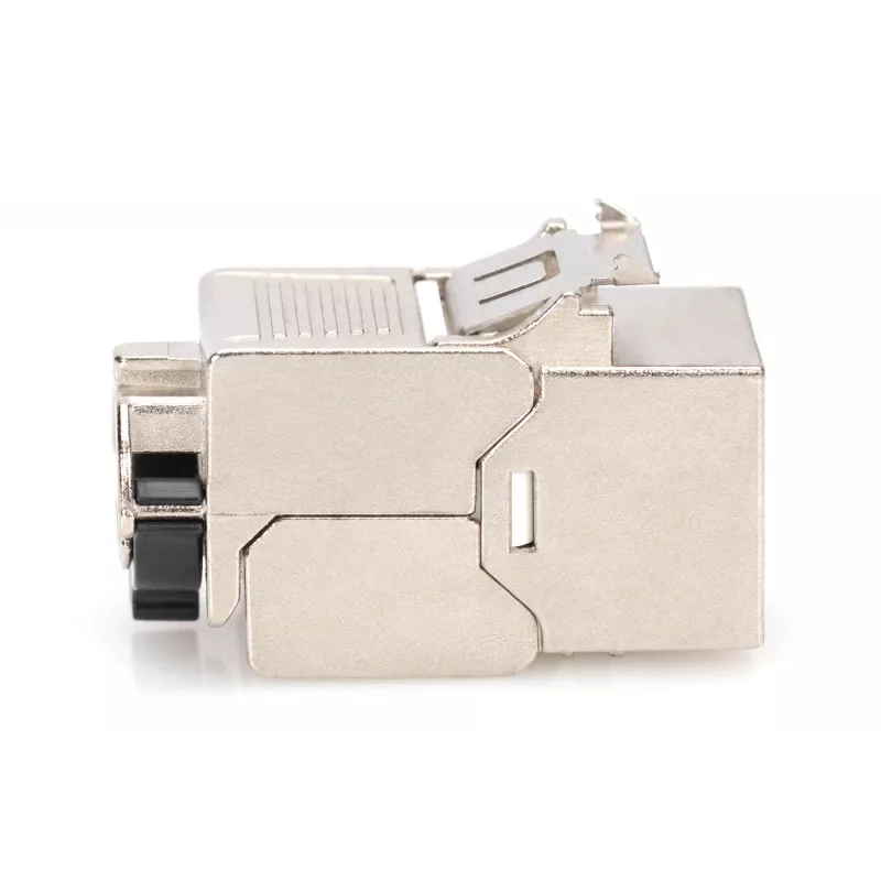 Modulo keystone Digitus CAT 8.1 RJ-45 schermato piatto bianco