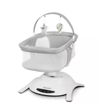Culla / culla a dondolo Lionelo Bella Set grigio cemento – lettino per neonati con funzione dondolo