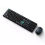 Keychron B36 + BM25 set tastiera e mouse, Full-Size 100% QWERTY inglese, USB + wireless + Bluetooth, switch a forbice, nero, mouse incluso