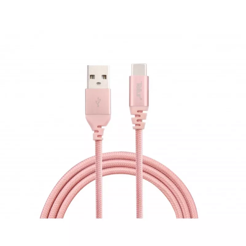 Cavo USB Tellur TLL155281 USB 2.0 1 m USB A USB C oro rosa