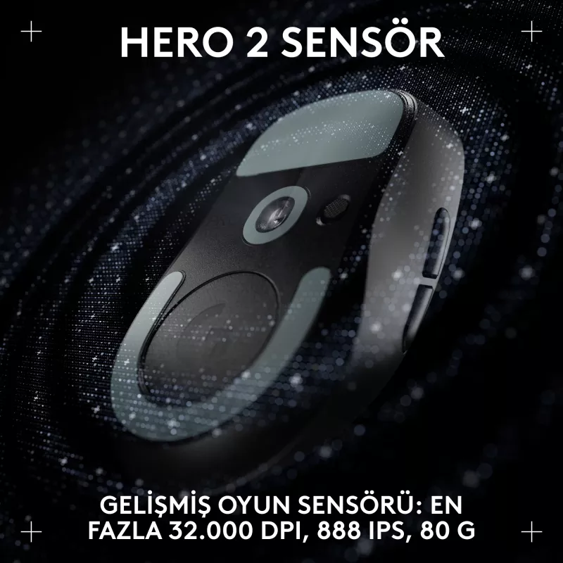 Logitech G PRO X SUPERLIGHT 2 DEX Mouse gaming wireless, nero