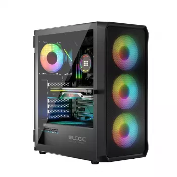 Case LOGIC CONCEPT Portos ARGB ATX Mid-Tower, nero