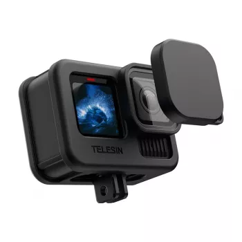 Custodia protettiva in silicone e tappo obiettivo per GoPro Hero 13 Black di Telesin (modello SB9509)