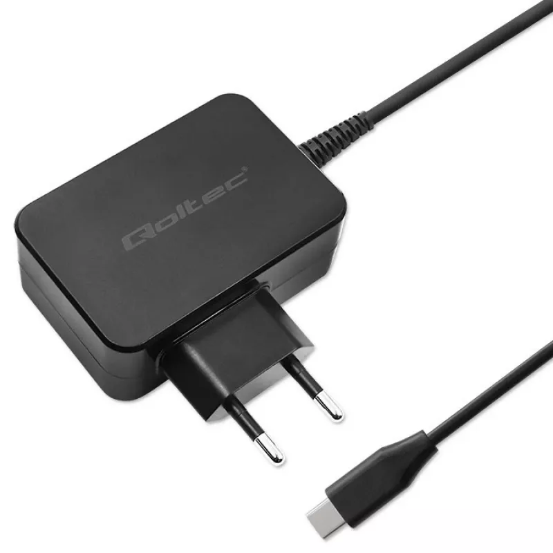 Alimentatore QOLTEC 52384 GaN 30W uscita 5–20V caricabatterie USB