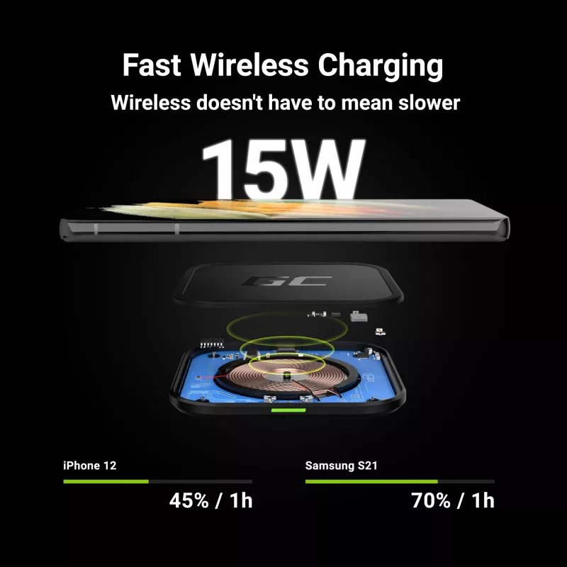 GreenCell AirJuice caricabatterie wireless Qi (QIGC01)