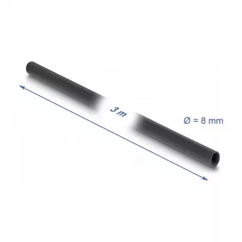 Guaina isolante in PVC DeLOCK 3 m x 8 mm nero