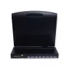 VALUE 26.99.0161 Console KVM con switch KVM a 8 porte, USB, layout tedesco, 19 pollici