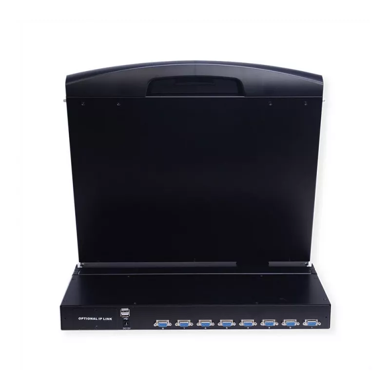 VALUE 26.99.0161 Console KVM con switch KVM a 8 porte, USB, layout tedesco, 19 pollici