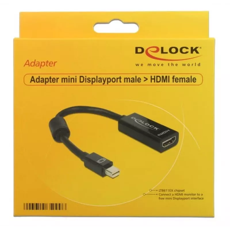 Delock - Adattatore video - Mini DisplayPort maschio a HDMI femmina - 18 cm (65099)