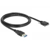 Cavo USB DeLOCK 1m USB 3.0 USB 3.2 Gen 1 Micro-USB B nero