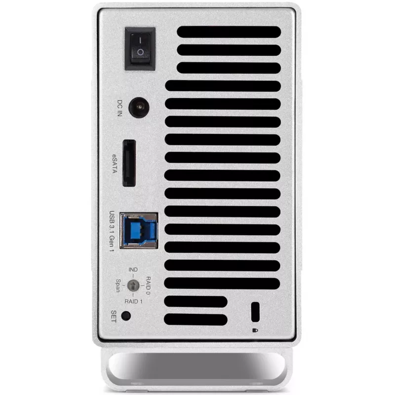 OWC Mercury Elite Pro Dual bianco — box esterno per 2 dischi SATA da 3,5 pollici, RAID 0/1/SPAN, USB Type-B