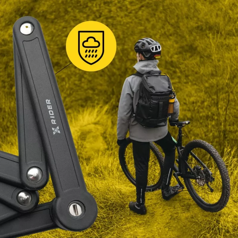 Lucchetto pieghevole per bicicletta MANTA XR00FL01 – design segmentato per montaggio sul telaio