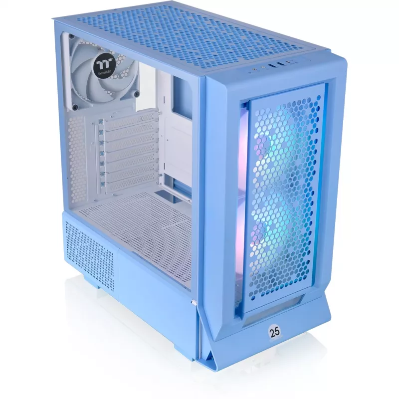 Ceres 350 MX, Case Tower Azzurro, vetro temperato x 2