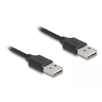 Cavo a spirale DeLOCK EASY-USB 2.0 Type-A maschio su Type-A maschio 0,5 m fino a 0,8 m nero