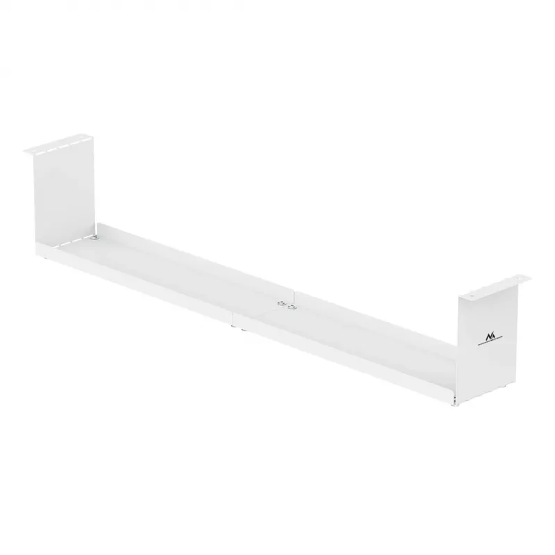 Maclean organizer cavi compatto sotto la scrivania, carico max 5 kg, bianco, MC-107 W