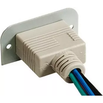 Kindermann Konnect 50 alu - VGA (HD15) 90° - Faceplate modulare Snap-In