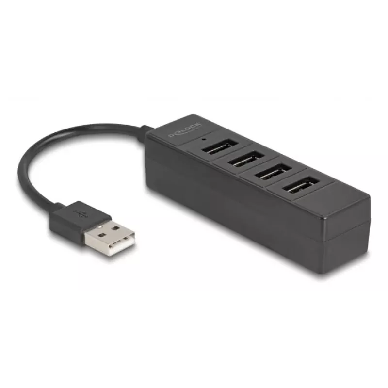 Hub USB DeLOCK 64334 Type-A 480 Mbit/s nero